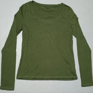 No Boundaries Olive Long Sleeve Tee, Size M